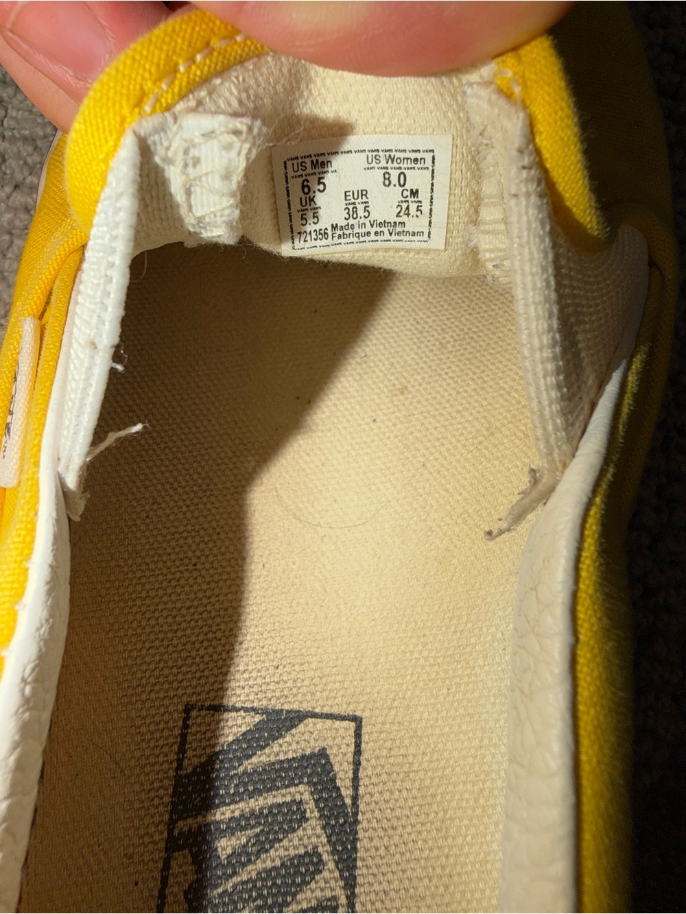 Vans Slip-On Sneakers in Yellow - Picture 4 of 6